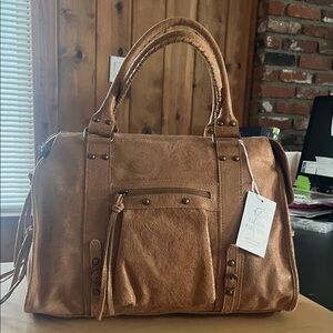 Tan Leather Lilium Firenze Women's Bag